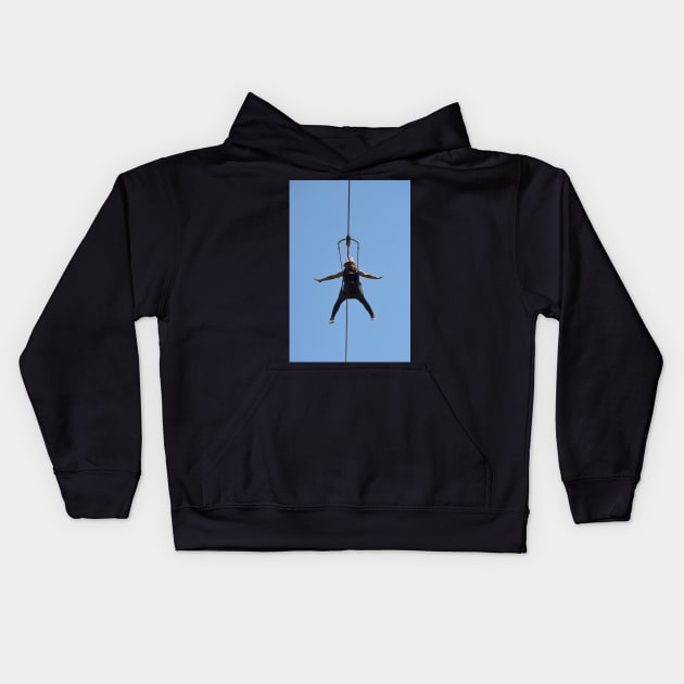 Zip line Kids Hoodie by LaurieMinor